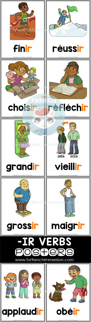 French IR Verbs Verbes En IR For French Immersion